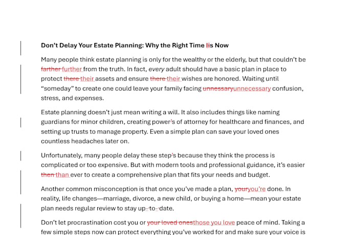 proofread and copyedit your book or manuscript